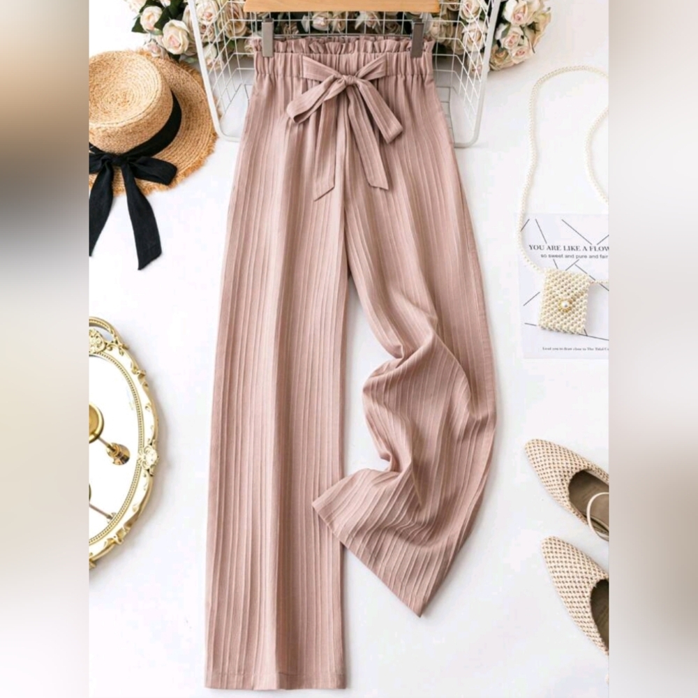 SHEIN LUNE Plus Size Wide Leg Pleated Pants